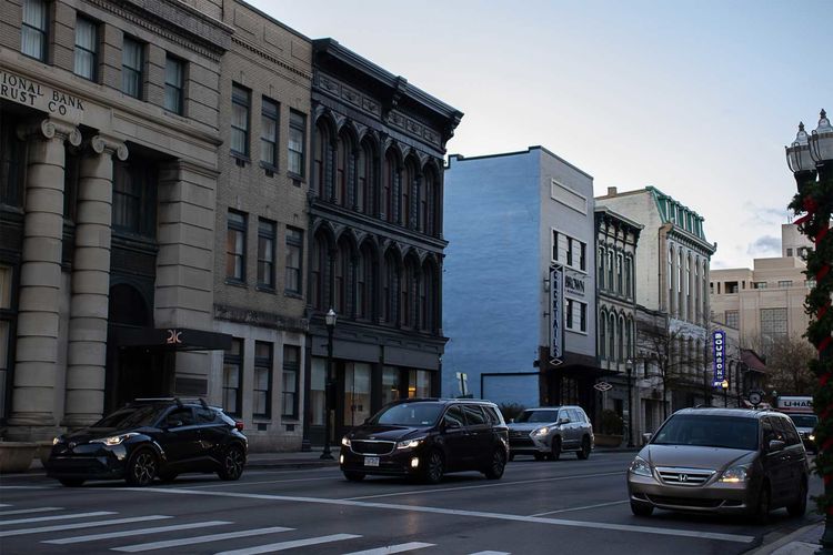 Historic streetscape in Nelson County